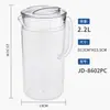 Jarra de Agua Fría Pico de Pato de Plástico Transparente con Tapa Jarra de Agua Fría Botella de Jugo Hervidor de Bebidas Bar Restaurante