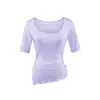 179-2026 Primavera/Verano Nuevo Top Casual Cuadrado Estilo Puro Deseo para Mujer, Corte Ajustado, Sexy, Adelgazante, Camiseta de Manga Media