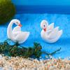 Adornos creativos Cisne blanco micro paisaje adornos de resina decoración de planta en maceta suculenta manualidades de resina ZAKKA