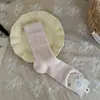 Meias Pequenas com Padrão de Diamante para Mulheres, Meias Finas de Malha Vazada para Primavera e Verão, Meia até o Joelho, Sem Costura, Modernas, Versáteis, Borda Franzida, Meias Largas para Mulheres