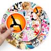 50 pegatinas de yoga Pegatinas deportivas de yoga fitness graffiti impermeables decorativas para termo carcasa de oreja plana