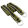 Correa de columpio exterior de poliéster negro y amarillo transfronteriza 5*1.5 m correa de seguridad para hamaca de yoga de nailon correa