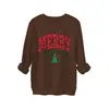 Amazon Wish loja independente moda divertida feminina pelúcia quente Feliz Natal Árvore de Natal moletom