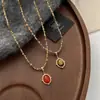 Nuevo Collar de Piedra Ojo de Tigre Maillard con Cuentas para Mujer, Otoño e Invierno Vintage Lujo Ligero Nicho Moda Versátil Gargantilla Cadena de Suéter