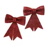 Novo produto da Amazon: Enfeite de Natal de laço de lantejoulas brilhantes, Decoração de árvore de Natal de laço de plástico PC