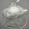 Diadema de Plumas Amazon Headwear Accesorios Nupciales Europeos y Americanos Prom Malla Retro Headwear Velos Sombrero de Copa Accesorios para el Cabello