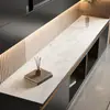 Tapete protetor de bancada para rack de TV com padrão de mármore, toque de luxo leve e de alta qualidade, tapete de mesa para aparador, sapateira, adega, toalha de mesa anti-sujeira