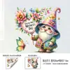 Pegatinas Electrostáticas Día de la Madre Transfronterizas Venta al por Mayor Sombrero con Degradado Arcoíris Enano Flor Grande Decoración Pegatinas de Vidrio Adhesivas