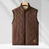 Colete de lã de cordeiro, colete masculino de algodão, colete de gola alta, colete masculino, colete de fleece outono e inverno para homens
