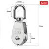 Polea de acero inoxidable 304, polea simple y doble, polea de elevación, polea de tracción de cable de acero, anillo de acero inoxidable, bloque de corona