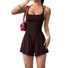 Amazon Europeo y Americano Transfronterizo 2026 Verano Nuevo Mono Corto Casual sin Tirantes para Mujer Pierna Ancha Ajuste Holgado