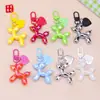Chaveiro de Balão de Gelatina em Formato de Coração Cachorro Criativo Fofo Pingente de Filhote Colorido Dopamina Decoração Versátil para Bolsas e Celulares