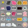 50 Pegatinas de Graffiti MEME sarcásticas Personalizadas Transfronterizas Más Vendidas Frases Cortas en Inglés Decorativas Creativas para Tazas de Agua