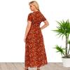 Nueva Colección de Verano de Amazon de Vestidos Florales Europeos y Americanos para Mujer de Tallas Grandes, Vestidos Largos con Abertura en V, Rebaja
