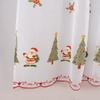 Cortinas Voil com Barra Bordada de Natal Novas Cortinas Acabadas Americanas Venda Direta da Fábrica Decoração de Natal Cortinas Voil