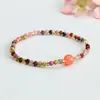 Pulsera de Turmalina Natural Color Caramelo con Cuentas Facetadas Pulsera de Ágata Yanyuan Piedra Preciosa Venta al por Mayor en Vivo S6040702