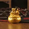 Nuevo Adorno de Tazón de Tesoro Atractor de Fortuna Color Dorado Arena, Mini Tazón de Tesoro, Copa de Cien Bendiciones, Decoración del Hogar, Regalo de Inauguración