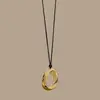 Otoño e Invierno Nuevo Estilo Minimalista Colgante de Lágrima Cadena de Correa Collar Elegante Sencillo Cadena para Suéter Casual Moda Accesorio de Lujo Ligero