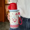 Termo estudiantil tres en uno, vaso de agua de dibujos animados de alta apariencia, taza portátil de acero inoxidable 316 para niñas, al por mayor