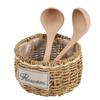 Haya Hogar Sopa Cuchara de Madera Comercial Grande Sin Barnizar Olla Caliente Cuchara Grabado LOGOTIPO Mango Largo Madera Grande Cuchara para Sopa