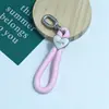 Huayang Cordón de Teléfono Tejido Floral Llavero Correa de Mano Anti-Pérdida Cadena de Teléfono Cuerda de Poliéster DIY Colgante Cruzado