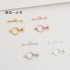 Colgante de plata de ley S925 con hebilla OT, accesorios para collar, hebilla de plata OT tipo amor, pulsera DIY, hebilla de conexión