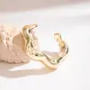 Pulsera Geométricamente Asimétrica CCB Dorada y Plateada Transfronteriza Europea y Americana Hip-Hop Elegante Exagerada Juego de Pulseras de Joyería para Mujeres