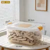 Caja de Almacenamiento Transparente con Tapa abatible y Hebilla BNBST para el Hogar, Caja de Almacenamiento para Juguetes Infantiles, Organizador de Papelería y Artículos Varios