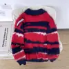 Suéter Retro Americano de Imitación de Piel de Visón con Bloques de Color y Cuello Polo para Hombre, Tejido Suave Casual Holgado para Otoño e Invierno, Unisex