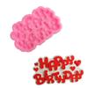 Bolo Carta de Aniversário Molde de Silicone Conjunto de Letras Argila de Chocolate Resina Decoração Forma para Assar Sobremesa