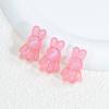Acrílico urso estourar coelho contas desenho animado buraco horizontal contas diy jóias acessórios corda de cabelo pulseira atacado