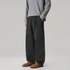 Pantalones Casuales OT para Hombre, Estilo Nuevo de Primavera y Otoño, Relajados, Estilo Old Money, Pantalones Largos Sueltos de Pierna Recta con Textura para Hombre