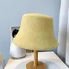 Lana de Australia lana otoño e invierno sombrero de pescador de ala ligera para mujer sombrero de punto de color liso sombrero de cubo grueso cálido todo partido para mujer