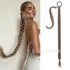 Peruca Rabo de Cavalo Feminina Nova Moda Enrolando Cabelo Comprimento Longo Trança Rabo de Cavalo Tecido Comprimento do Cabelo Trança Rabo de Cavalo Boxeadora