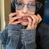Estilo de Rua Garota Hot Y2K Feminino High-End Retrô Americano Metálico Estilo Tech Óculos de Sol Gatinho Óculos de Sol Personalizados