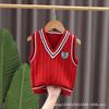 Suéteres Colete Infantis para Meninos e Meninas, Coletes Tricotados, Coletes Quentes para Bebês para Primavera e Outono, Uniformes de Classe, Uniformes Escolares, Blusas Estilo Preppy