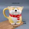 Regalo de Graduación Taza de Cerámica 3D Shiba Inu, Taza de Café de Mascota Linda Transfronteriza, Taza de Agua Creativa de Animal
