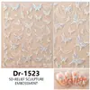 Redanco5D Embutido Popular Desenho Animado Adesivo para Unhas Borboleta Prateada Quebrada Linda Adesivo Estéreo para Unhas Dr1523