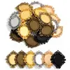 Accesorios para Joyería DIY 35*25mm Diámetro Interior Gema del Tiempo Aleación Base Ovalada Colgante para Collar C83