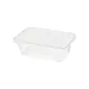 Contenedores de plástico rectangulares desechables para alimentos, de grado alimenticio, engrosados, resistentes al calor, con tapas, a prueba de fugas, para uso comercial