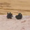 Brincos de Aço Inoxidável Brilhante com Pés e Mãos Pequenas Assimetricos Joias Desenho Animado Fofos Pegadas da Mão Brincos
