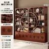 Estante Antiguo de Estilo Chino Nuevo Estante de Almacenamiento para Salón de Té Vitrina para Exhibición de Té Partición de Madera No Sólida Gabinete Multitesoro Adorno de Sala de Estar Estante