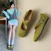 Zapatos ZHR Mary Jane Franceses para Mujer, Novedad Otoño 2026 Planos Estilo Ballet Zapatos Individuales Bajos para el Viaje Diario