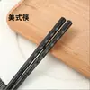 Palitos Japoneses Utensílios de Mesa Coreanos Antiderrapantes Resistentes a Altas Temperaturas Simples Preto Cozinha Japonesa Palitos de Liga Metálica Palitos Atacado