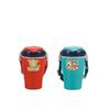 Verano caricatura niños flip strap hervidor portátil vaso con pajita tapa plana PP fibra de bambú 390/340/250ml