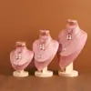 Maniquí Rosa de 3 en 1 Más Vendido para Exhibición de Collares, Soporte para Exhibición de Juegos de Joyería