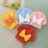 Sombrero de princesa con lazo gorro absorbente para secar el pelo toalla de pelo absorbente engrosada pañuelo para la cabeza artefacto limpieza de cabeza gorro de secado de pelo gorro de ducha
