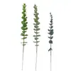 Hoja de eucalipto individual transfronteriza hoja de dinero decoración hoja de dinero decoración de boda planta verde simulación flor artificial eucalipto al por mayor
