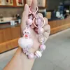 Dopamina Peluche con Cuentas Muñeca de Trapo Rab Llavero Pulsera Cadena de Cuentas Cadena para Teléfono Móvil Niña Lindo Cuerda de Mano Adornos Colgantes
