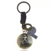 Colgante Decorativo Creativo con Patrón de los Doce Signos del Zodiaco, Llavero para Coche de Hombre, Accesorios de Cuero Tejido Estilo Retro